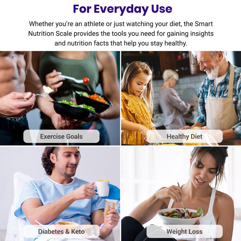 AI Smart Food Scale | 19 Nutrient Facts Auto Scan