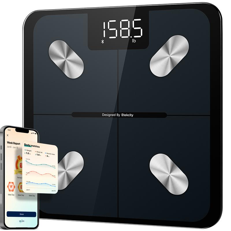 Etekcity Smart Body Fat Scale with BMI, Body Fat, Muscle Mass, Accurate Bluetooth Home User Health Equipment, TikTokShopHolidayHaul Deal - Smartscale Valentinesday Gift